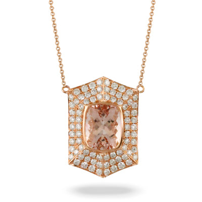 Doves Morganite and Diamond Necklace N8883MG