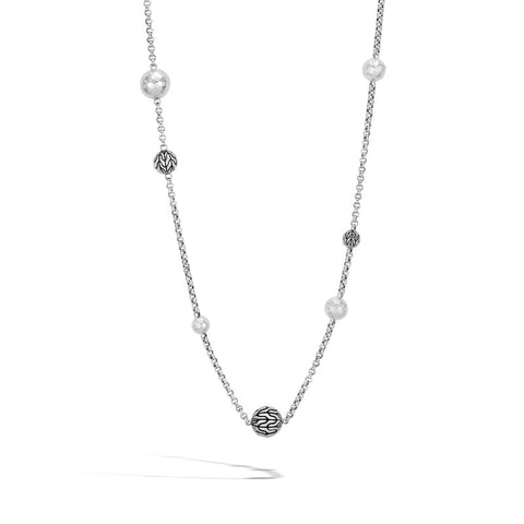 Classic Chain Hammered Long Necklace - Chalmers Jewelers