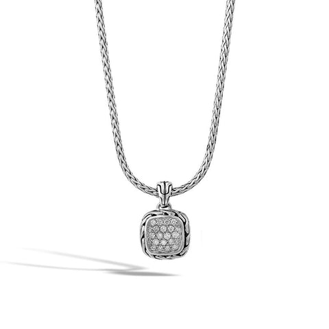 Classic Chain Pendant Necklace with Diamonds - Chalmers Jewelers