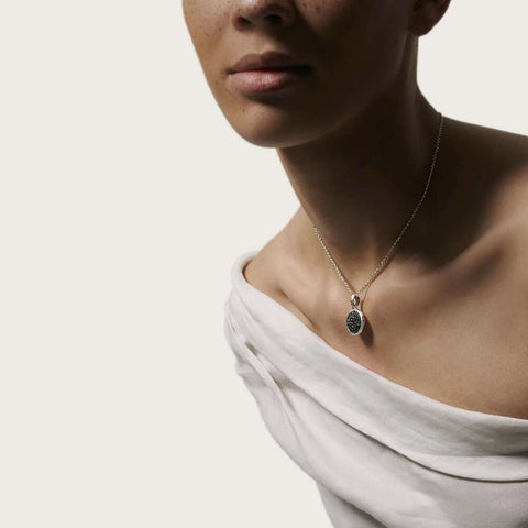 Pendant Necklace with Black Sapphire - Chalmers Jewelers