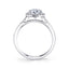 Sylvie Oval Engagement Ring With Halo S1814