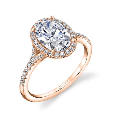 Oval Engagement Ring With Halo S1814 - Chalmers Jewelers
