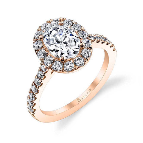 Oval Engagement Ring With Halo S1199-OV - Chalmers Jewelers