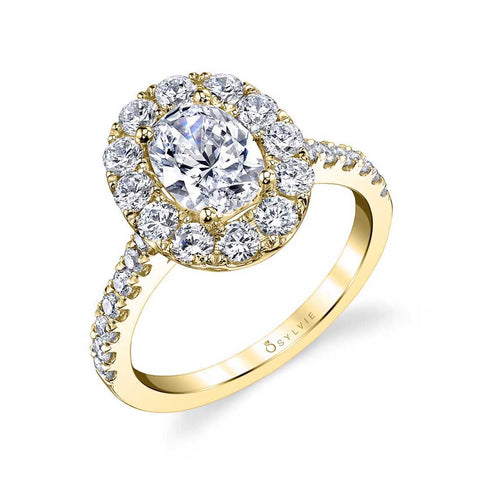 Oval Halo Engagement Ring S1299-OV - Chalmers Jewelers
