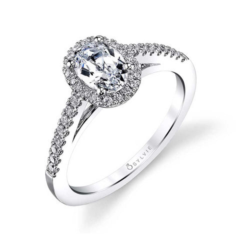 Oval Shaped Halo Engagement Ring SY590-OV - Chalmers Jewelers