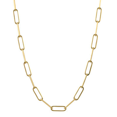 Doves 18k Yellow Gold Paperclip Chain PAPER-M-18