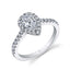 Pear Shaped Halo Engagement Ring SY999-PS - Chalmers Jewelers