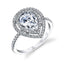 Pear Shaped Engagement Ring With Double Halo S1182 - Chalmers Jewelers