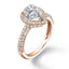 Pear Shaped Engagement Ring With Halo SY096 - Chalmers Jewelers