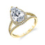 Vintage Pear Shaped Engagement Ring With Split Shank SY289-PS - Chalmers Jewelers