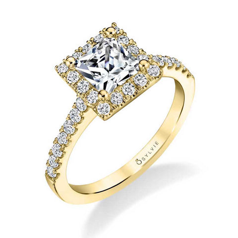 Princess Cut Engagement Ring With Halo S1475-PR - Chalmers Jewelers