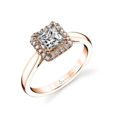 Princess Cut Halo Engagement Ring SY729-PR - Chalmers Jewelers