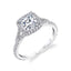 Princess Cut Halo Engagement Ring SY595 - Chalmers Jewelers