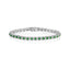 Fana Classic Cushion Cut Emerald and Diamond Bracelet