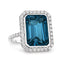 Doves London Blue Topaz and Diamond Ring R8266LBT