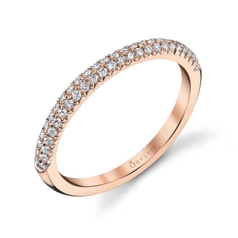 Sylvie Stackable Pave Band - B0014 - Chalmers Jewelers