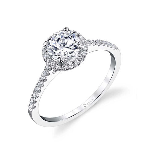 Round Halo Engagement Ring SY696 - Chalmers Jewelers