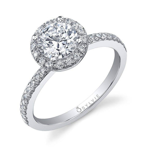 Round Halo Engagement Ring S1008-RB - Chalmers Jewelers
