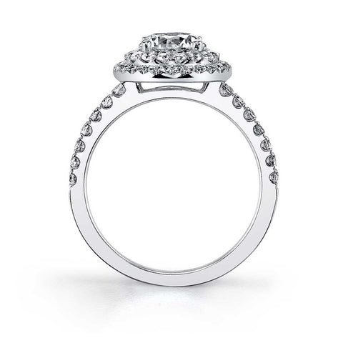 Petite Double Halo Engagement Ring S1086 - Chalmers Jewelers