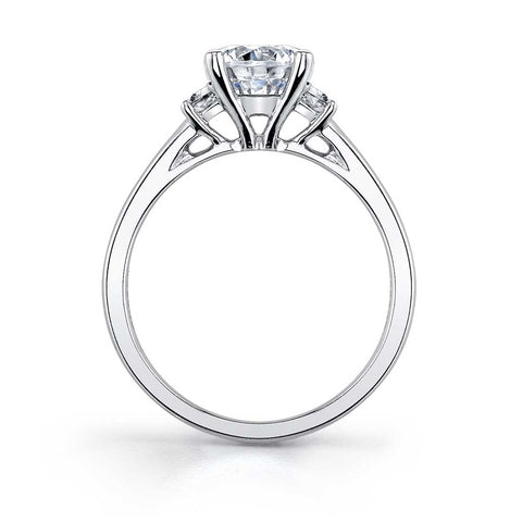 Modern Three Stone Engagement Ring S1095 - Chalmers Jewelers