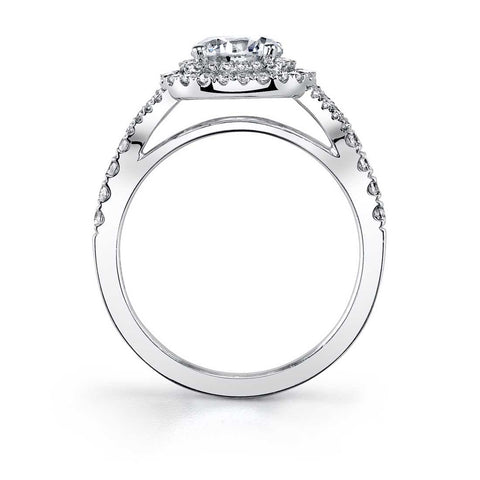 Sylvie Round Double Halo Engagement Ring S1100