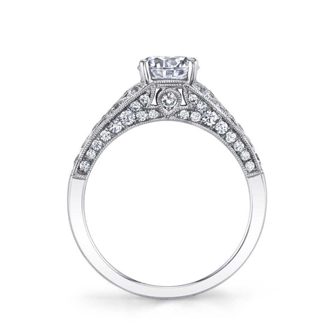 Sylvie Princess Cut Engagement Ring S1272 - PR