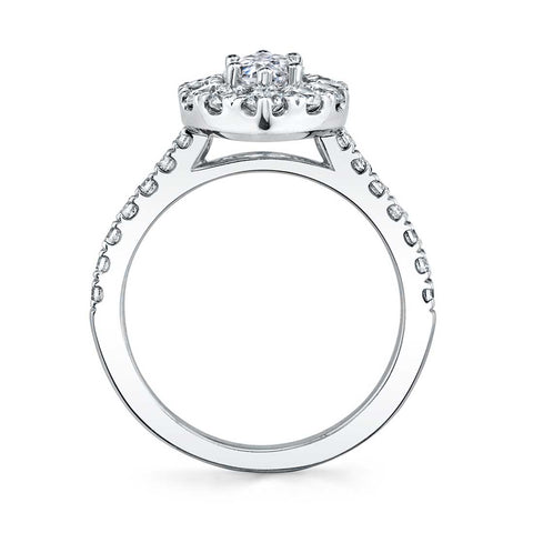 Marquise Cut Halo Engagement Ring S1299-MQ - Chalmers Jewelers