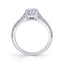 Sylvie Round Accented Solitaire Engagement Ring S1397