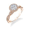 Modern Spiral Engagement Ring With Halo S1723 - Chalmers Jewelers