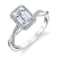Modern Emerald Cut Engagement Ring With Halo S1724-EM - Chalmers Jewelers