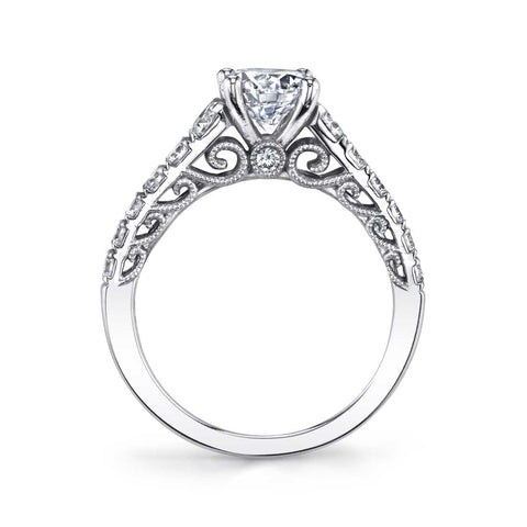 Sylvie Lolita Vintage Inspired Solitaire Engagement Ring S1754