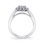 Classic Cushion Halo Engagement Ring Two Tone S1756-TT - Chalmers Jewelers