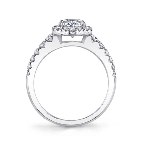 Oval Engagement Ring With Halo S1804 - Chalmers Jewelers