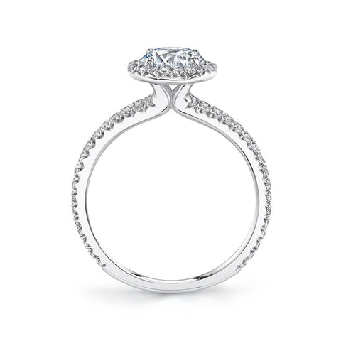 Sylvie Pear Shaped Halo Engagement Ring S2493 - PS