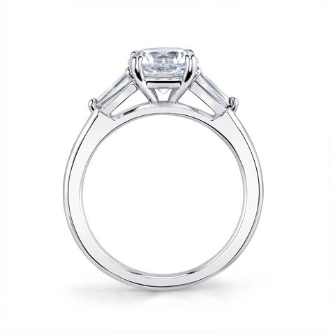 Sylvie Pear Shaped Three Stone Engagement Ring S3012 - PS