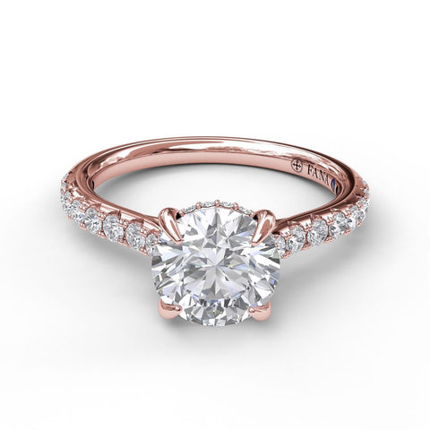 Classic Round Cut Solitaire With Hidden Halo 3024 - Chalmers Jewelers