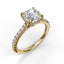 Classic Cushion Cut Solitaire With Hidden Halo 3026 - Chalmers Jewelers