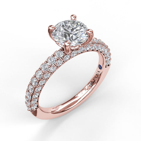 Diamond-Encrusted Engagement Ring 3033 - Chalmers Jewelers
