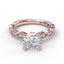 Rose Gold Classic Diamond Engagement Ring with a Delicate Milgrain Edge S3038 - Chalmers Jewelers