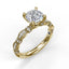 Classic Diamond Engagement Ring with Detailed Milgrain Band 3039 - Chalmers Jewelers