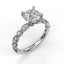 Classic Diamond Engagement Ring with Detailed Milgrain Band 3040 - Chalmers Jewelers