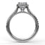 Oval Center Diamond With Cushion Halo Engagement Ring 3041 - Chalmers Jewelers