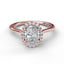 Oval Cut Halo Engagement Ring 3043 - Chalmers Jewelers