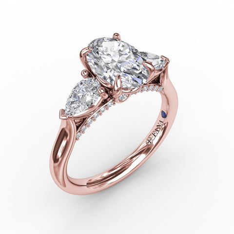 Fana Classic Three Stone Diamond Engagement Ring 3227