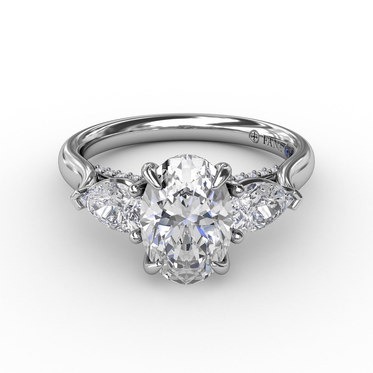 Three Stone Diamond and Sapphire Ring | deBebians
