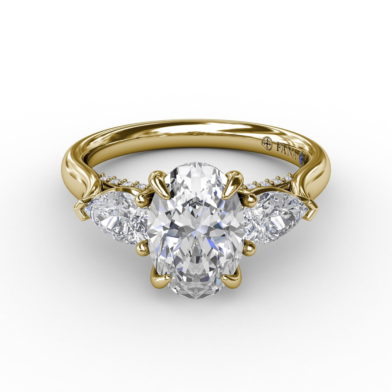 Classic 3 stone hot sale engagement ring