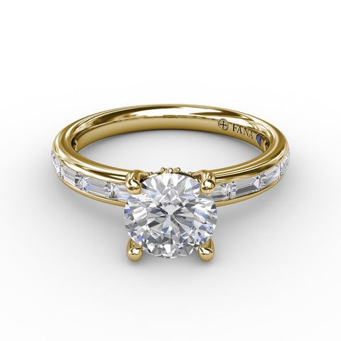 Fana Channel Set Baguette Engagement Ring 3289