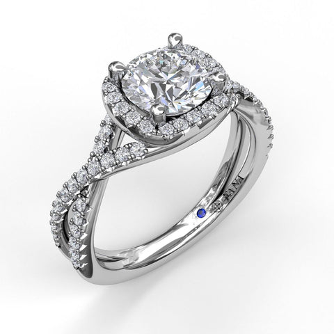 Infinity Halo Engagement Ring 3359 - Chalmers Jewelers