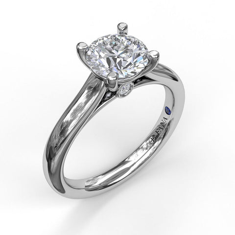 Classic Solitaire With Peek A Boo Diamond 3407 - Chalmers Jewelers