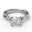 Alternating Diamond Twist Engagement Ring 3477 - Chalmers Jewelers